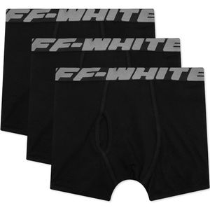 OFF - WHITE-C/o Virgil Abloh Industrial Tripack Boxers Black/Menlage Gray Sz: M.